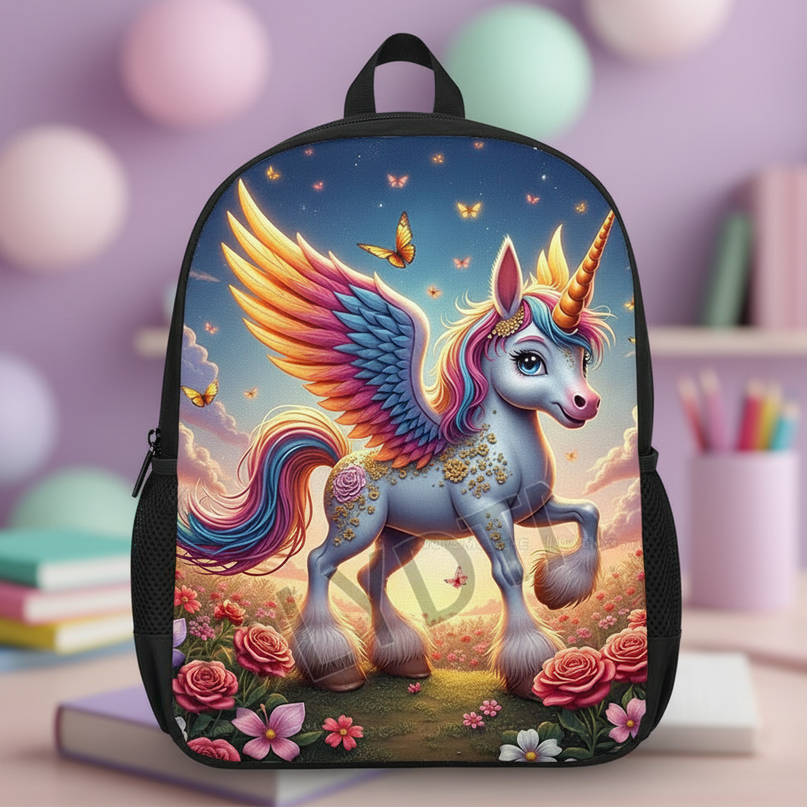 unicorn preschool backpack kawaii - detail