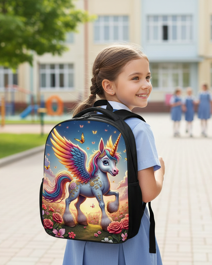 unicorn preschool backpack kawaii - in-use