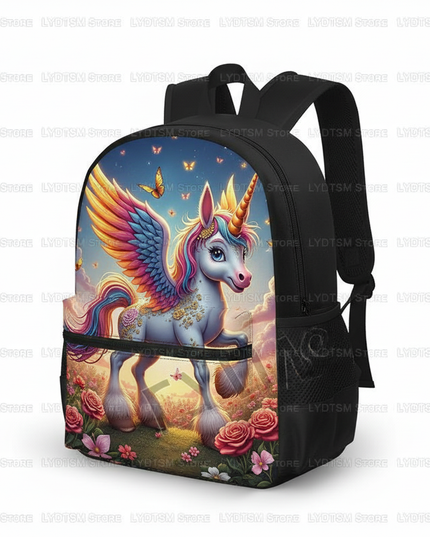 unicorn preschool backpack kawaii - white-bg