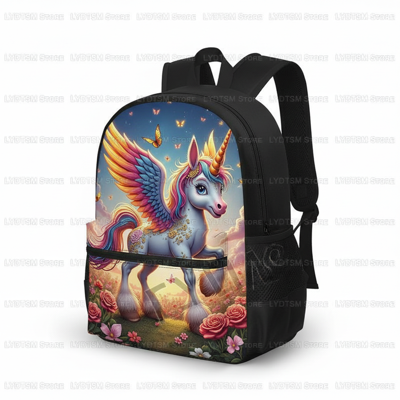unicorn preschool backpack kawaii - white-bg