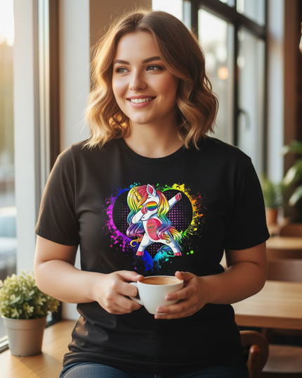 unicorn pride shirt - in-use