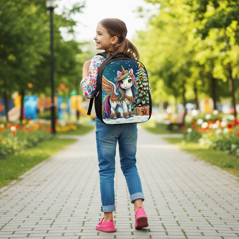 unicorn princess backpack toddler - in-use