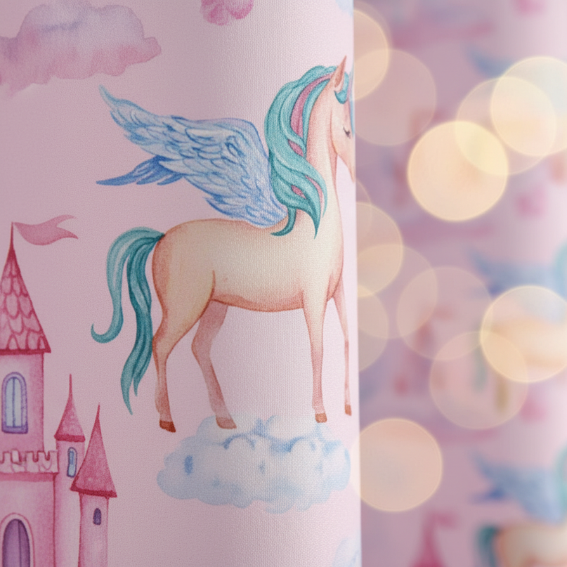 unicorn princess curtains - detail