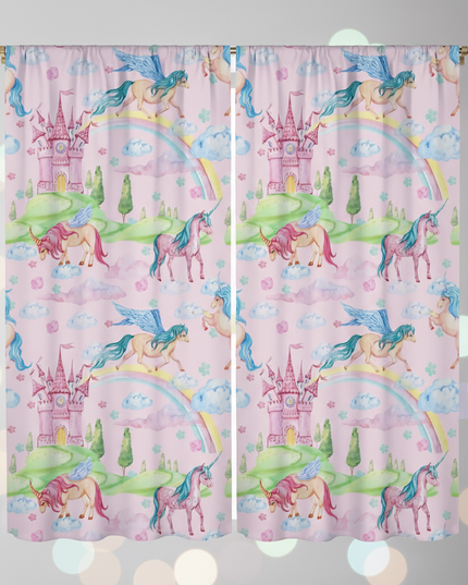 unicorn princess curtains - lifestyle