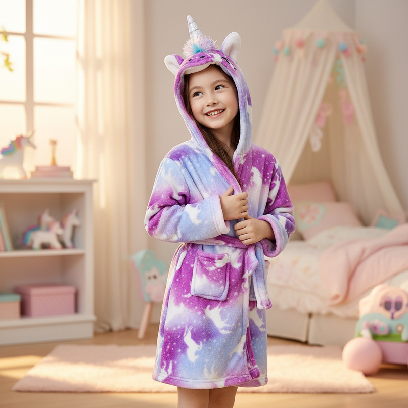 unicorn princess robe - in-use