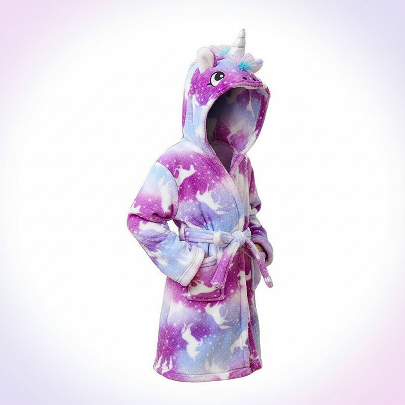unicorn princess robe - white-bg