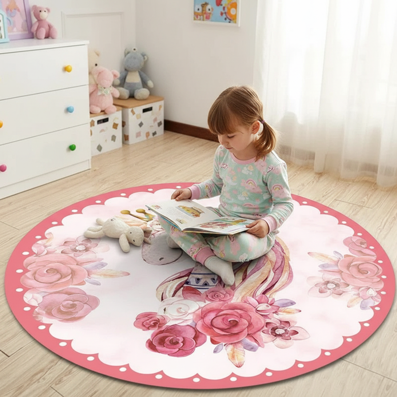 unicorn princess rug - in-use