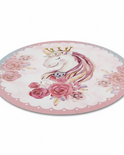 unicorn princess rug - white-bg