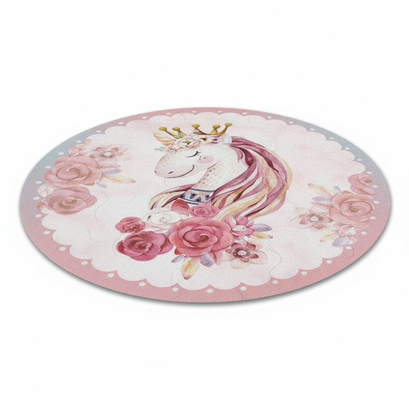 unicorn princess rug - white-bg