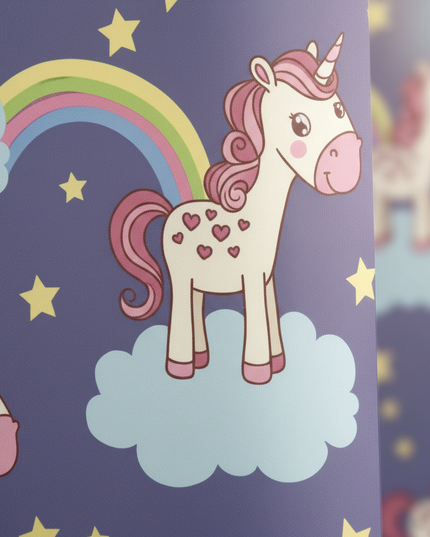 unicorn princess shower curtain - detail