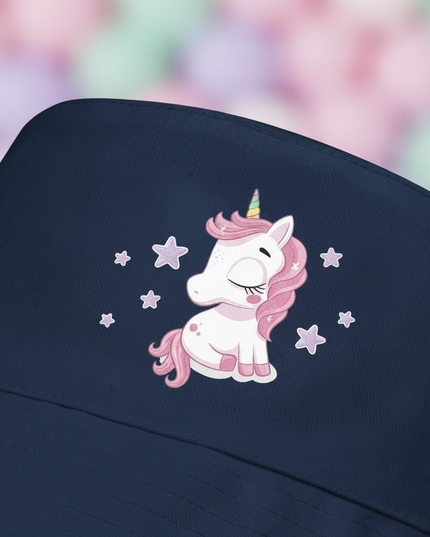 unicorn print bucket hat - detail