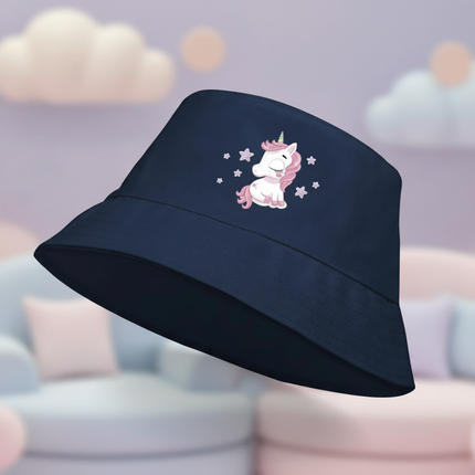 unicorn print bucket hat - lifestyle