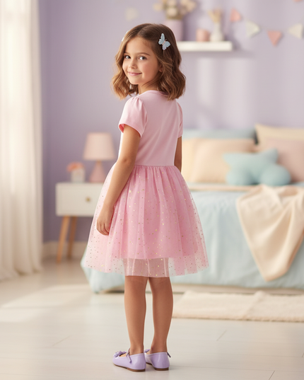 unicorn print cotton dress - back