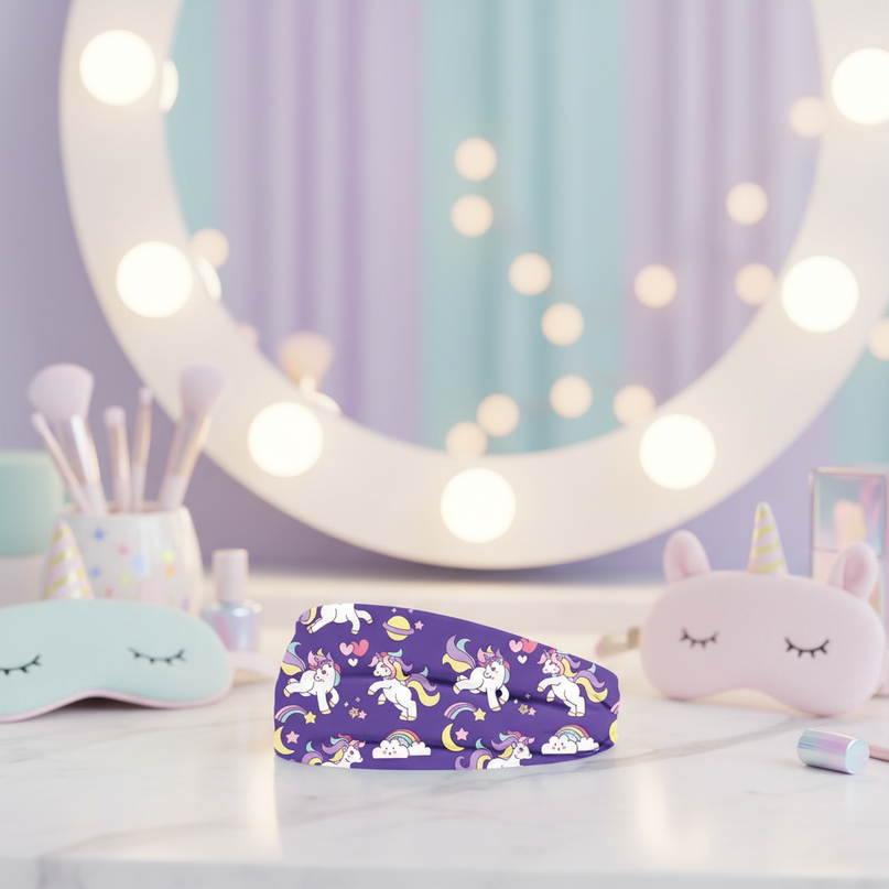 unicorn print headband galaxy - lifestyle