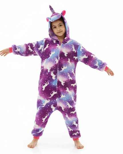 unicorn print onesie - white-bg