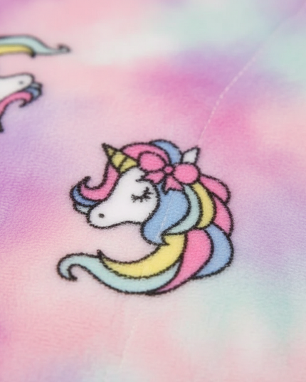 unicorn print robe - detail