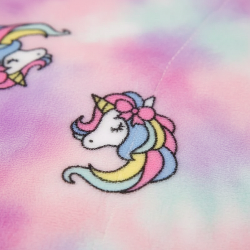 unicorn print robe - detail