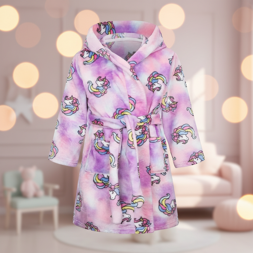 unicorn print robe - lifestyle