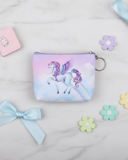 unicorn printed coin purse - flat-lay