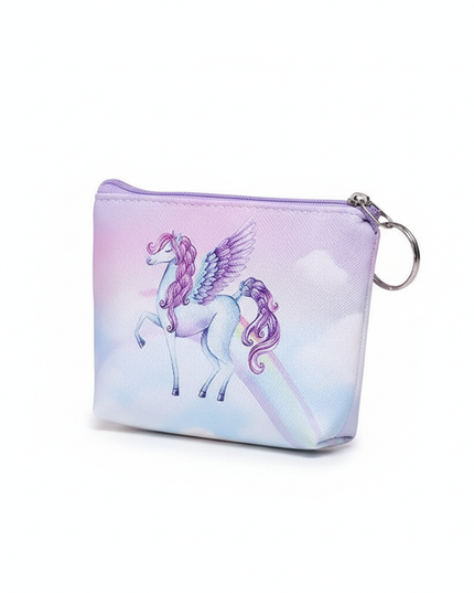 unicorn printed coin purse - white-bg