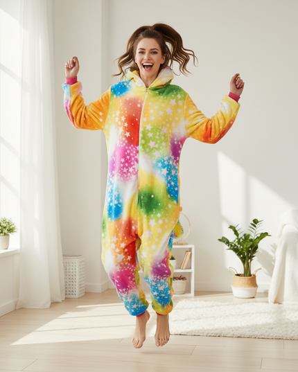 unicorn prints onesie - in-use