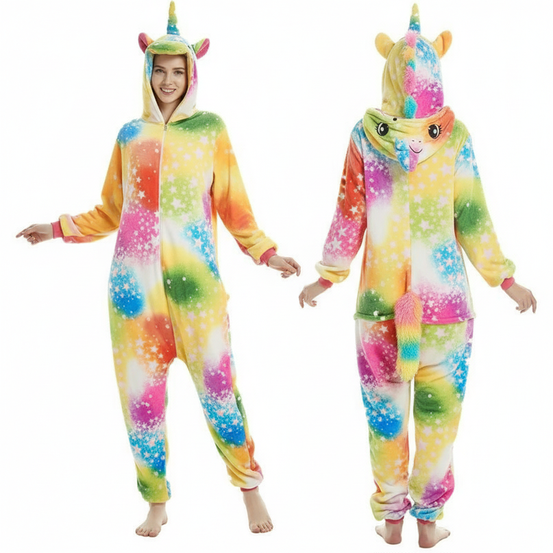 unicorn prints onesie - white-bg