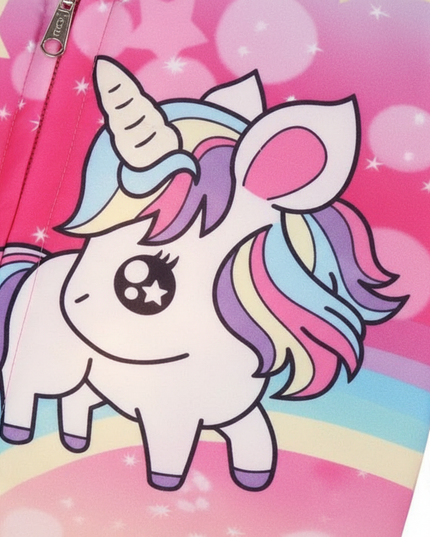 unicorn puffer jacket - detail