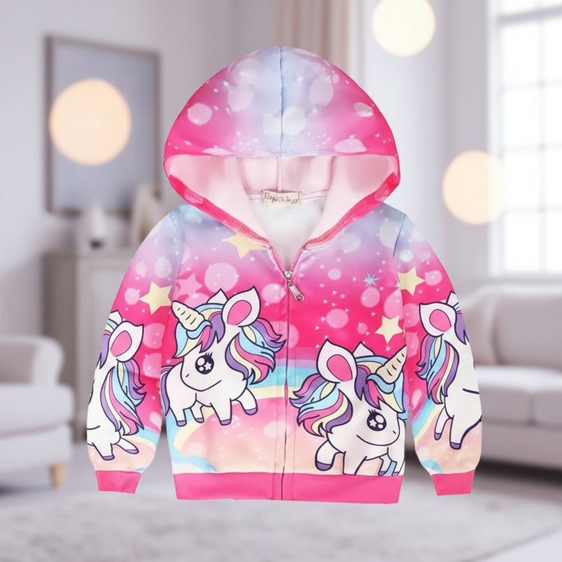 unicorn puffer jacket - lifestyle