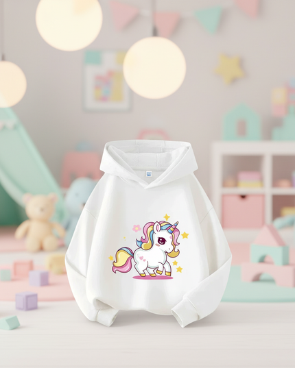 unicorn pullover hoodie kids - lifestyle