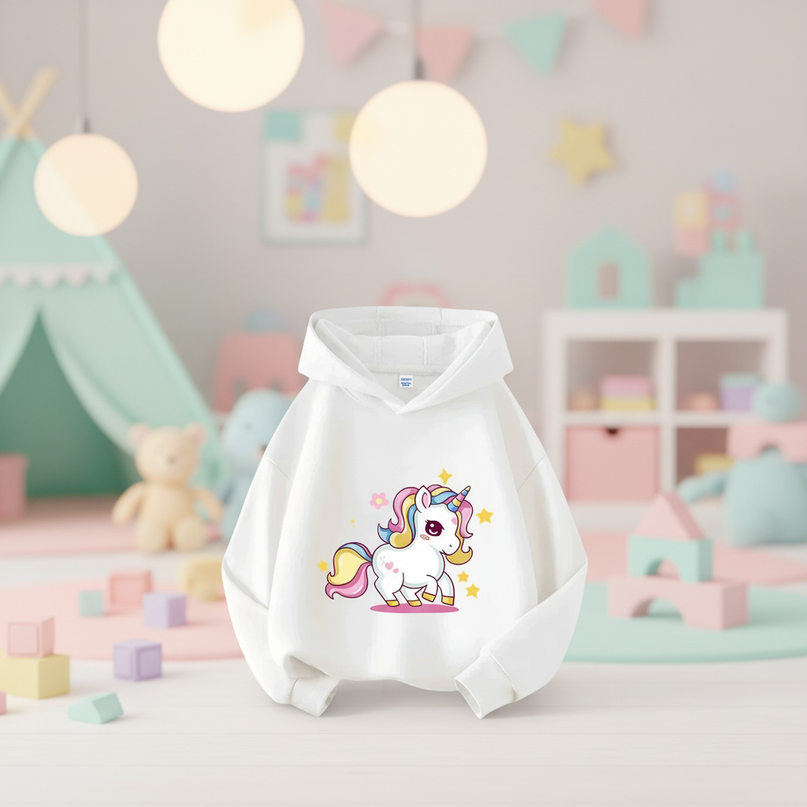 unicorn pullover hoodie kids - lifestyle