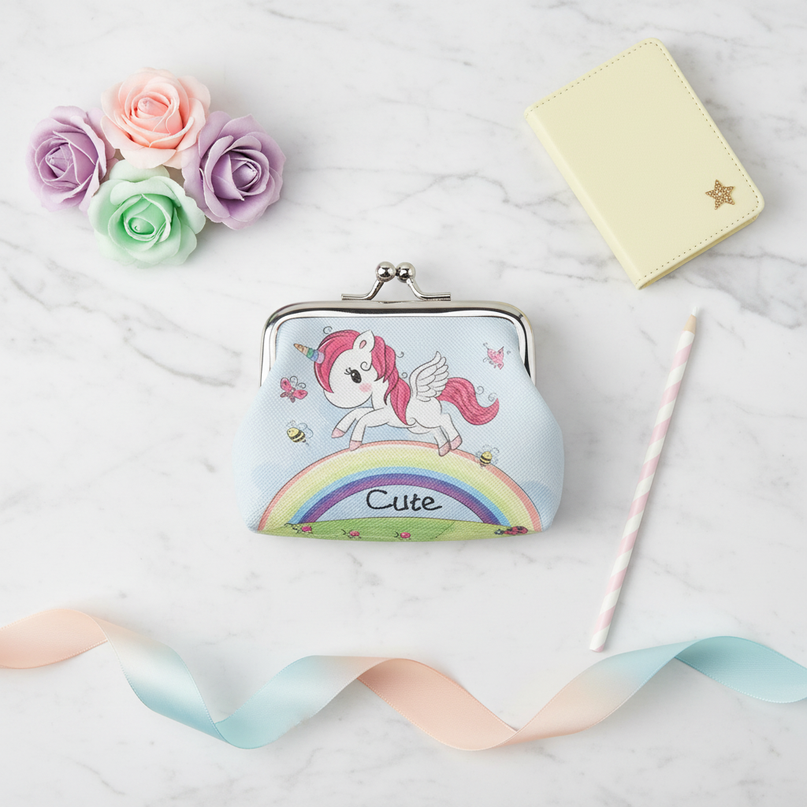 unicorn purse for adults - flat-lay