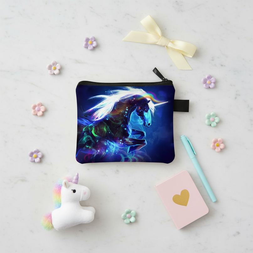 unicorn purse handbag - flat-lay