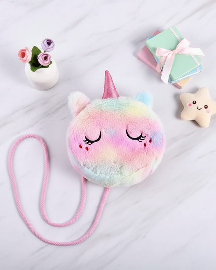 unicorn purse for little girl - flat-lay