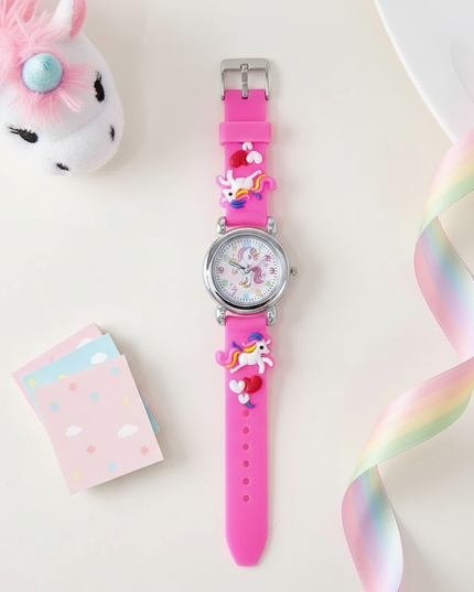 unicorn quartz watch - flat-lay