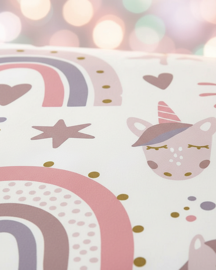 unicorn queen bedding set - detail