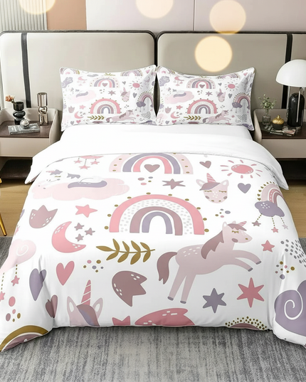 unicorn queen bedding set - lifestyle