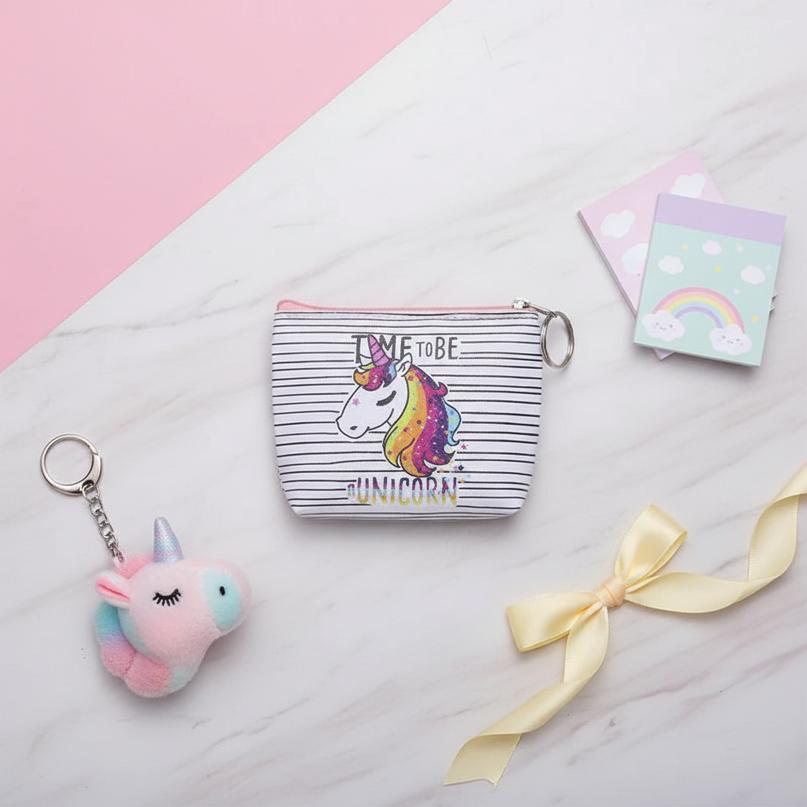 unicorn quote purse - flat-lay
