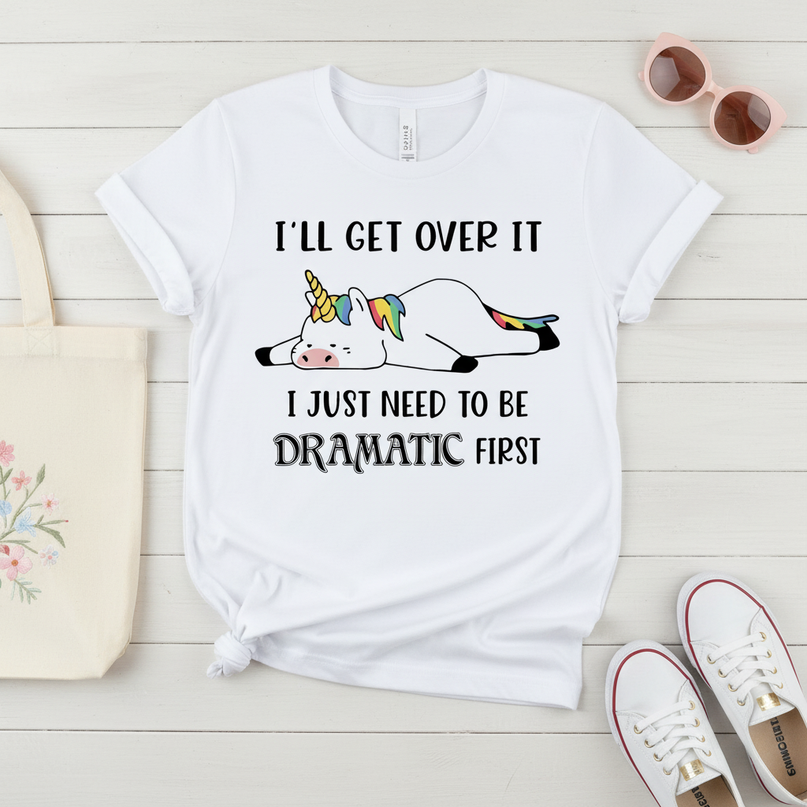 unicorn quote shirt women - flat-lay