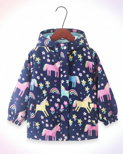 unicorn rain coat - white-bg