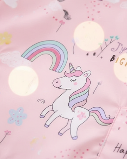 unicorn rain jacket - detail