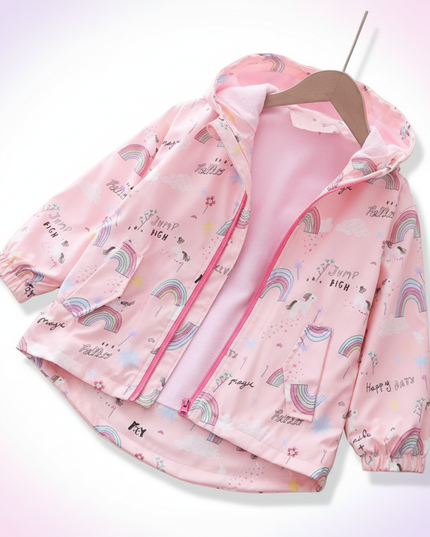 unicorn rain jacket - white-bg