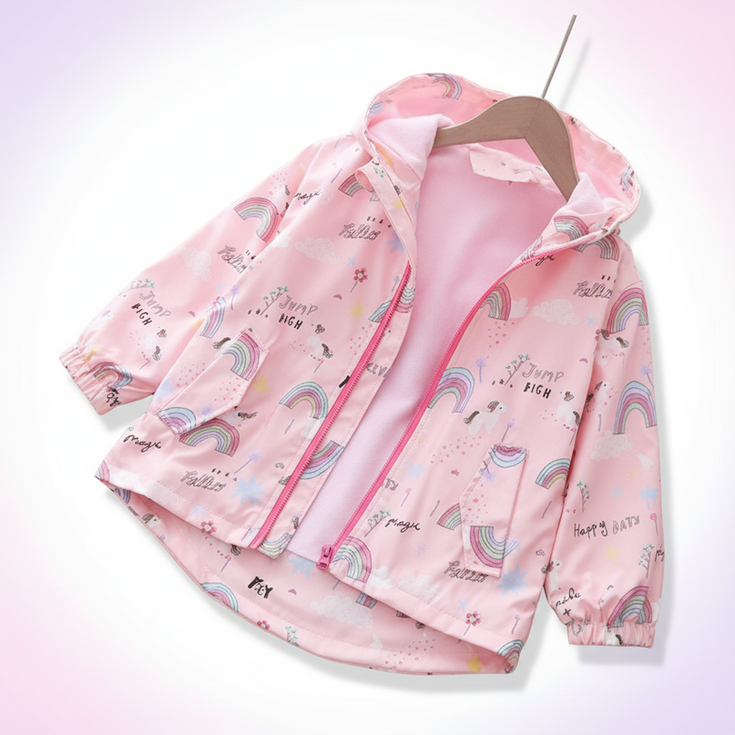 unicorn rain jacket - white-bg