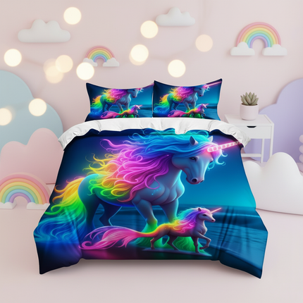 unicorn rainbow bedding - lifestyle