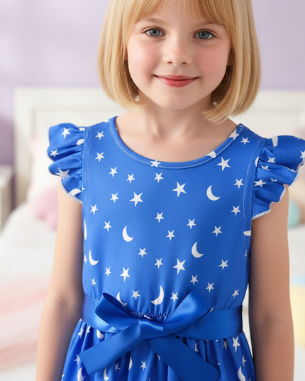 unicorn rainbow casual knit dress - detail