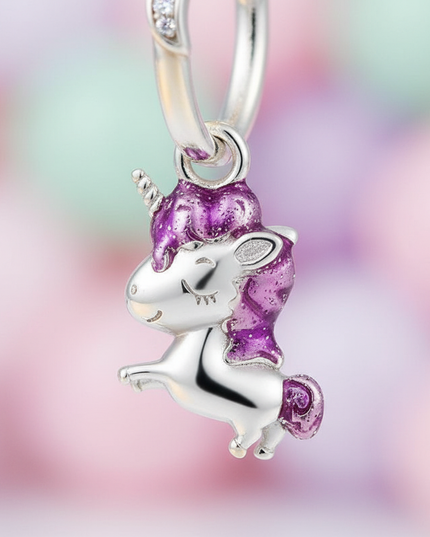 unicorn rainbow earrings - detail