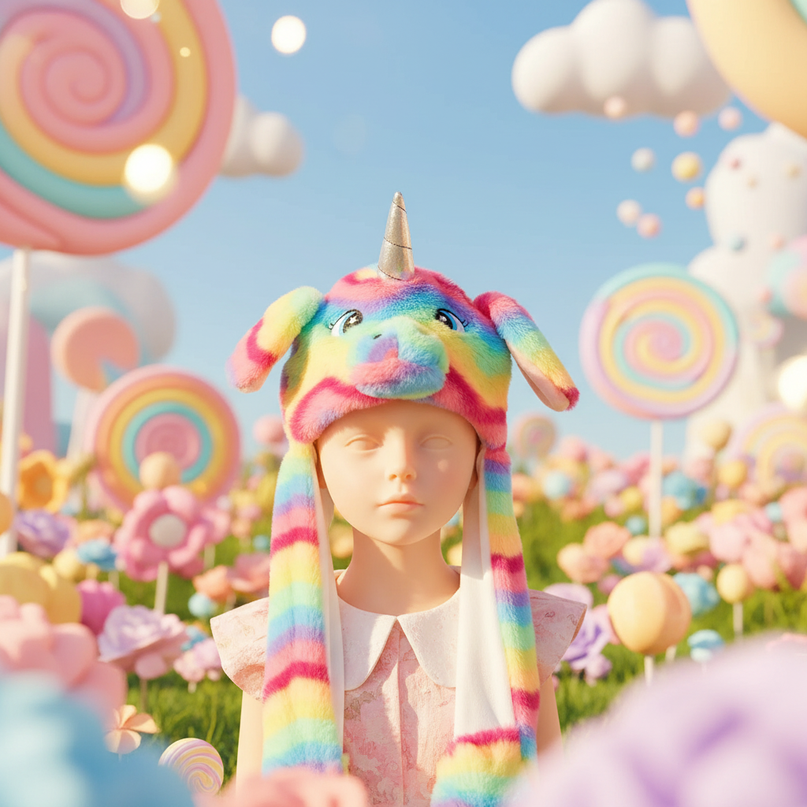 unicorn rainbow hat - lifestyle