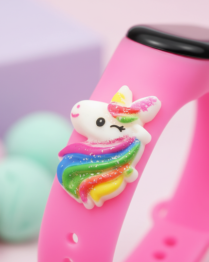unicorn rainbow led watch - detail