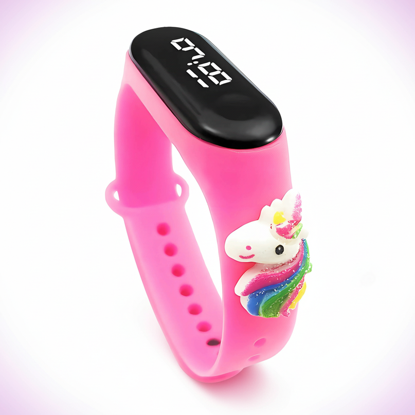 unicorn rainbow led watch - white-bg