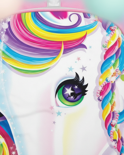 unicorn rainbow schoolbag girls backpack - detail