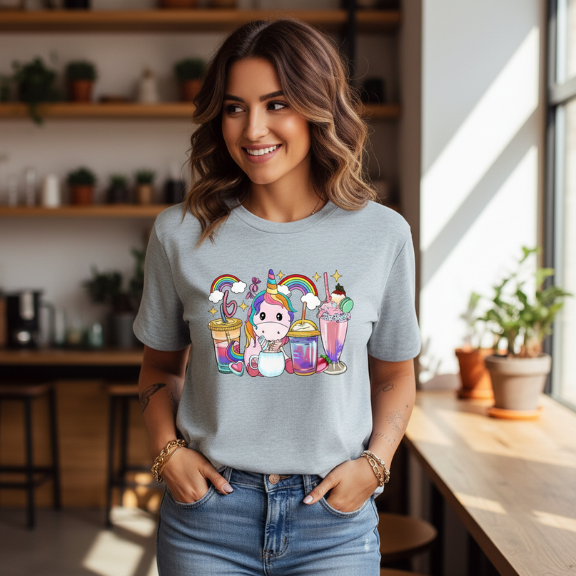 unicorn rainbow shirt women - lifestyle